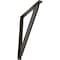 Ekena Millwork Traditional Wrought Iron Bracket, (Single center brace), Antiqued Brass 1 1/2"W x 12"D x 15"H BKTM01X12X15STRABS - alternate 1